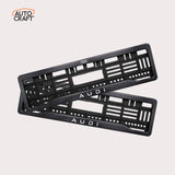 Car Number Plate Gel Frame - Audi - Black Plain - Image 1