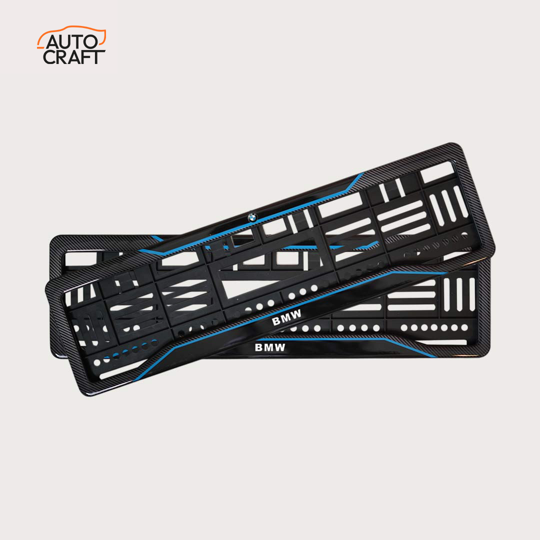 Car Number Plate Gel Frame - BMW - Blue Line - Image 1