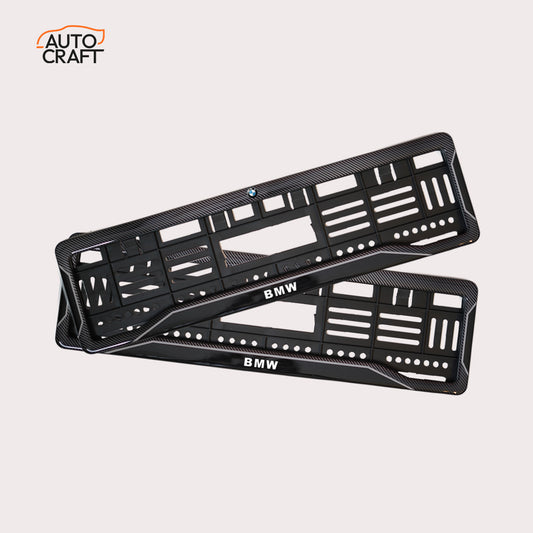 Car Number Plate Gel Frame - BMW - Black Dash - Image 1