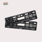 Car Number Plate Gel Frame - BMW - Black Plain - Image 1