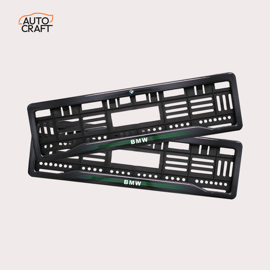 Car Number Plate Gel Frame - BMW - Green - Image 1