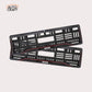 Car Number Plate Gel Frame - BMW - Red Line - Image 1