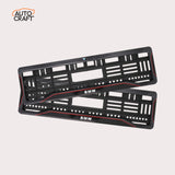Car Number Plate Gel Frame - BMW - Red Line - Image 1
