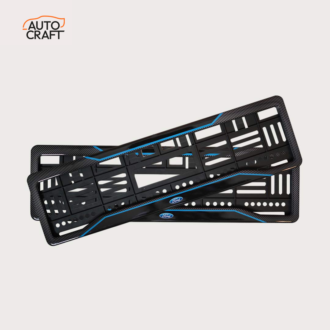 Car Number Plate Gel Frame - Ford - Blue Line - Image 1