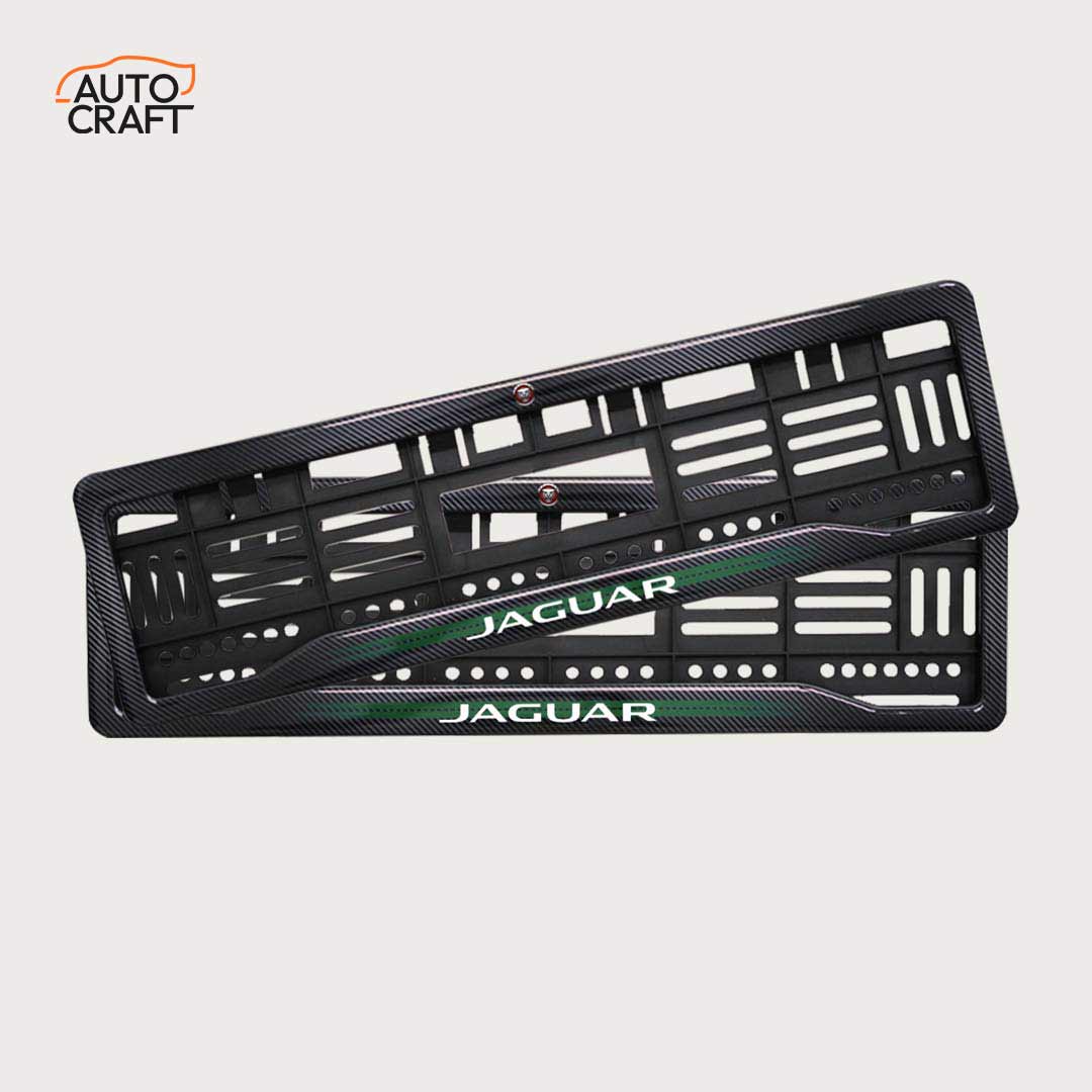 Car Number Plate Gel Frame - Jaguar - Green - Image 1