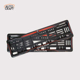 Car Number Plate Gel Frame - Jaguar - Red Dash - Image 1