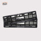 Car Number Plate Gel Frame - Jaguar Logo - Black Plain - Image 1