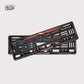 Car Number Plate Gel Frame - Jaguar Logo - Red Dash - Image 1