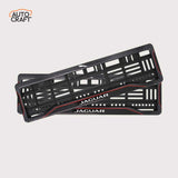 Car Number Plate Gel Frame - Jaguar Logo - Red Line - Image 1