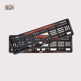 Car Number Plate Gel Frame - Jeep - Red Dash - Image 1