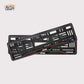 Car Number Plate Gel Frame - Jeep - Red Line - Image 1