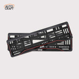 Car Number Plate Gel Frame - Jeep - Red Line - Image 1