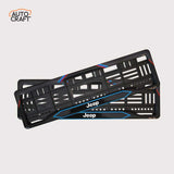 Car Number Plate Gel Frame - Jeep - Red and Blue Line - Image 1