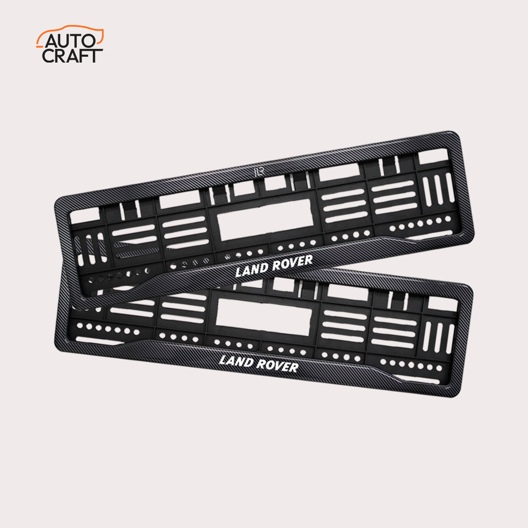 Car Number Plate Gel Frame - Land Rover - Black Plain - Image 1