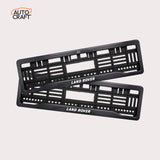 Car Number Plate Gel Frame - Land Rover - Black Plain - Image 1