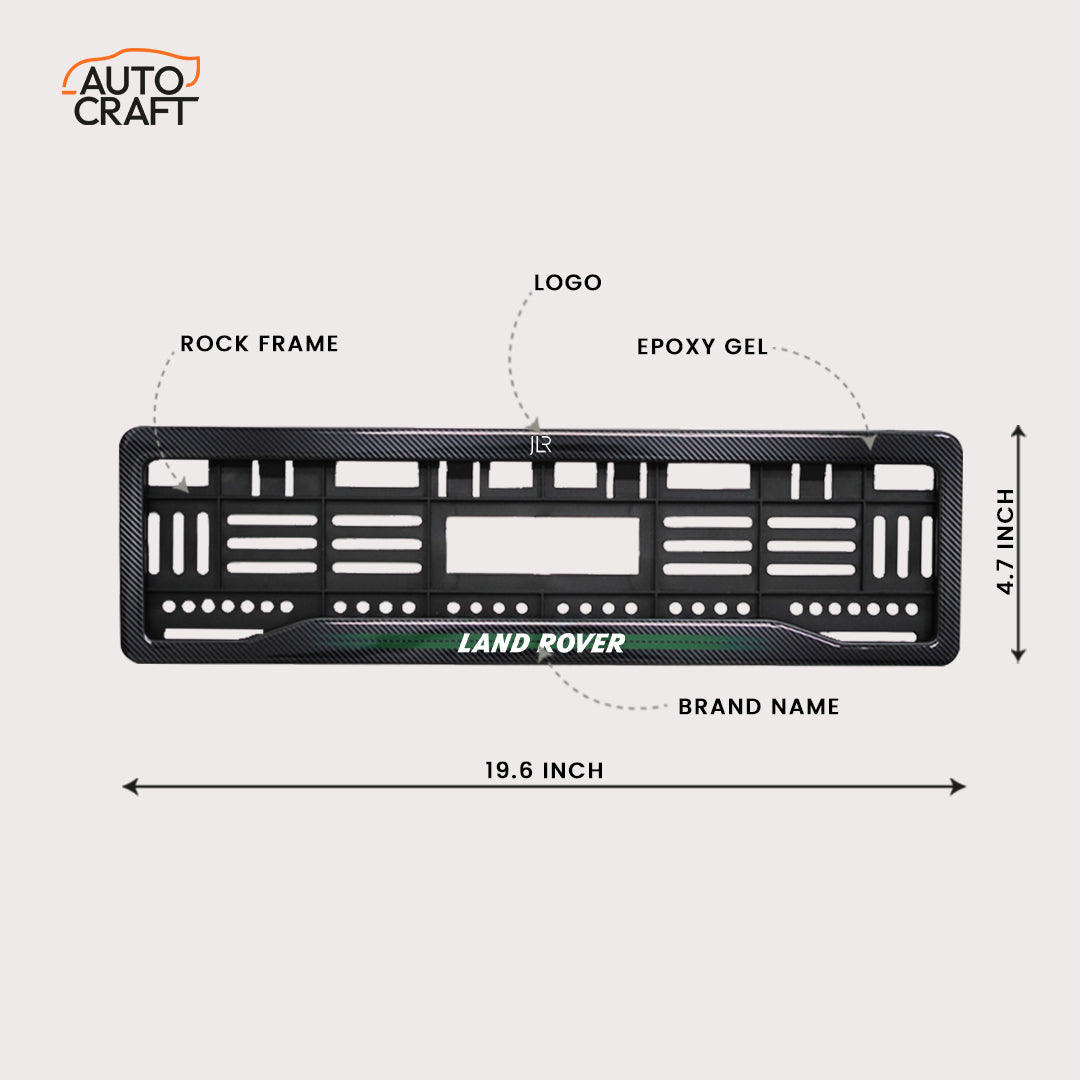 Car Number Plate Gel Frame - Land Rover - Green - Image 2