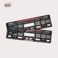 Car Number Plate Gel Frame - Land Rover - Red Dash - Image 1