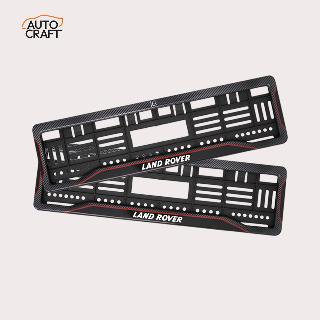 Car Number Plate Gel Frame - Land Rover - Red Line - Image 1