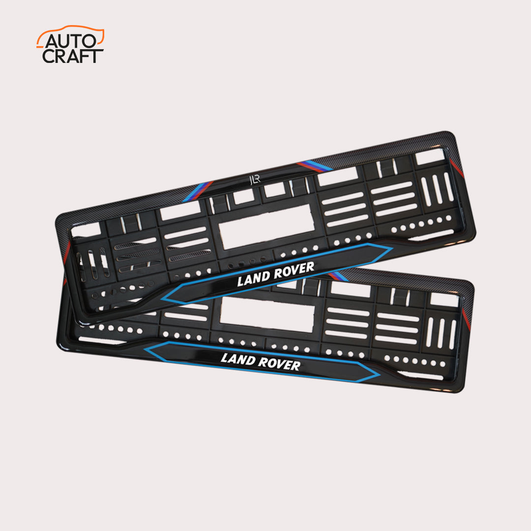 Car Number Plate Gel Frame - Land Rover - Red and Blue - Image 1
