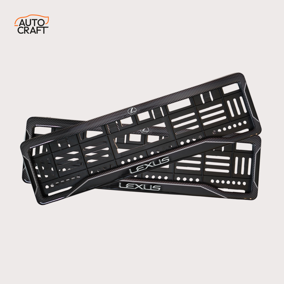 Car Number Plate Gel Frame - Lexus - Black Dash - Image 1