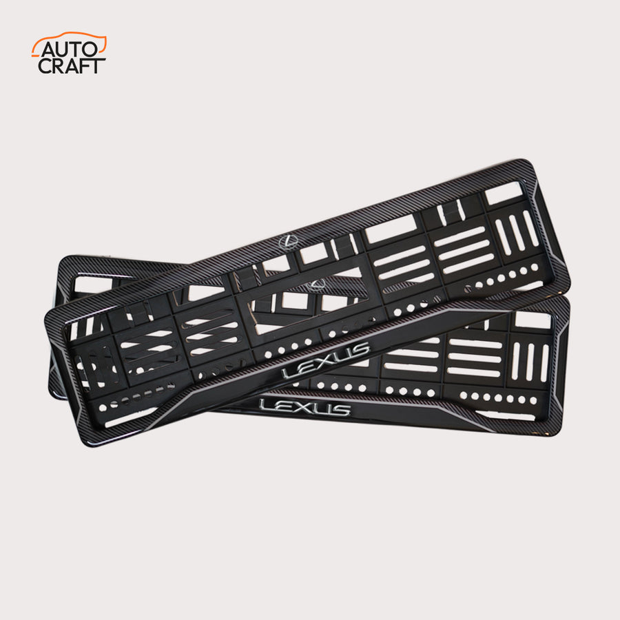 Car Number Plate Gel Frame - Lexus - Black Dash - Image 1