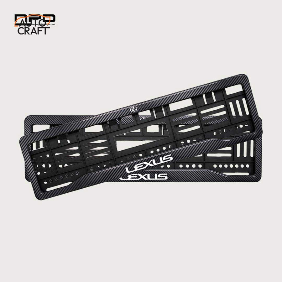 Car Number Plate Gel Frame - Lexus - Black Plain - Image 1