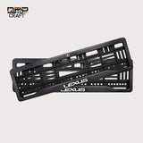 Car Number Plate Gel Frame - Lexus - Black Plain - Image 1