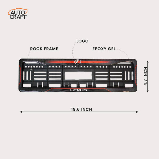 Car Number Plate Gel Frame - Lexus - Red Dash - Image 2