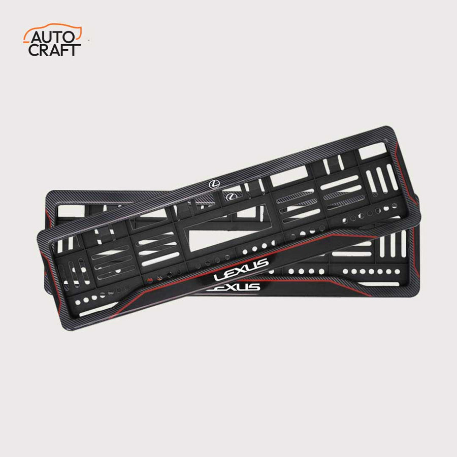 Car Number Plate Gel Frame - Lexus - Red Line - Image 1