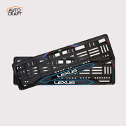 Car Number Plate Gel Frame - Lexus - Red and Blue - Image 1 thumbnail