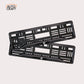Car Number Plate Gel Frame - MG - Black Dash - Image 1