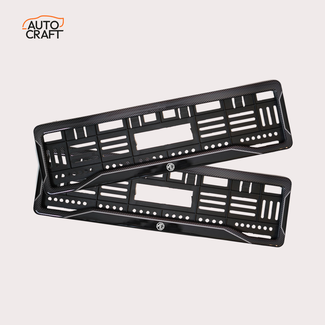 Car Number Plate Gel Frame - MG - Black Dash - Image 1