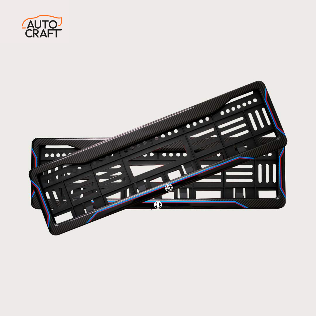 Car Number Plate Gel Frame - MG - Blue Line - Image 1