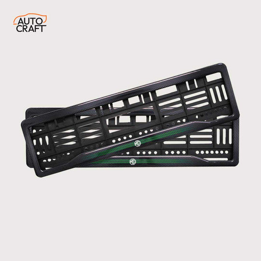 Car Number Plate Gel Frame - MG - Green Line - Image 1