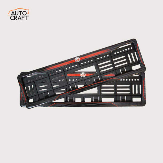 Car Number Plate Gel Frame - MG - Red Dash - Image 1