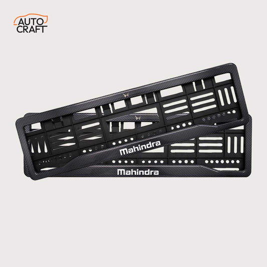 Car Number Plate Gel Frame - Mahindra - Black Dash - Image 1