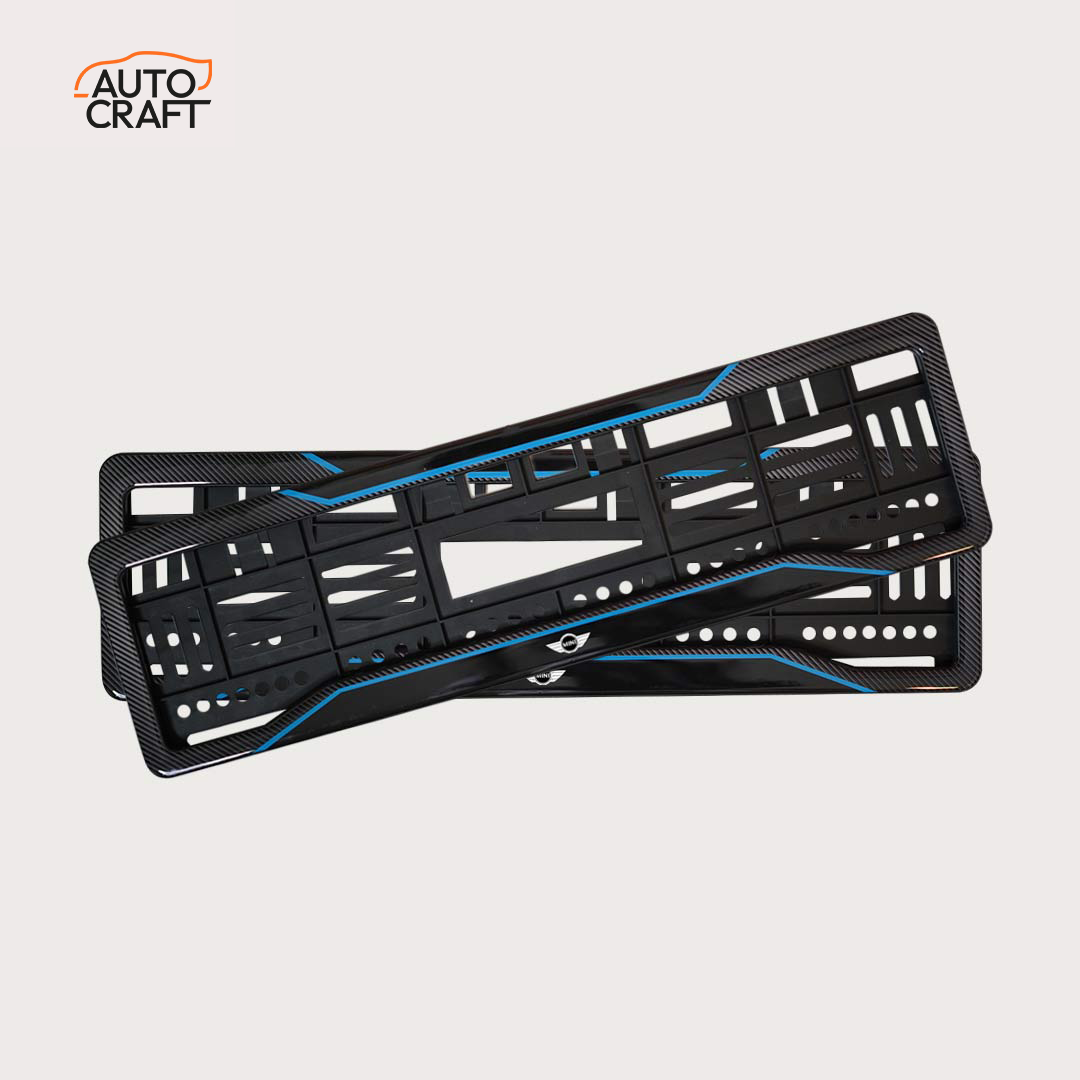 Car Number Plate Gel Frame - Mini Cooper - Blue Line - Image 1