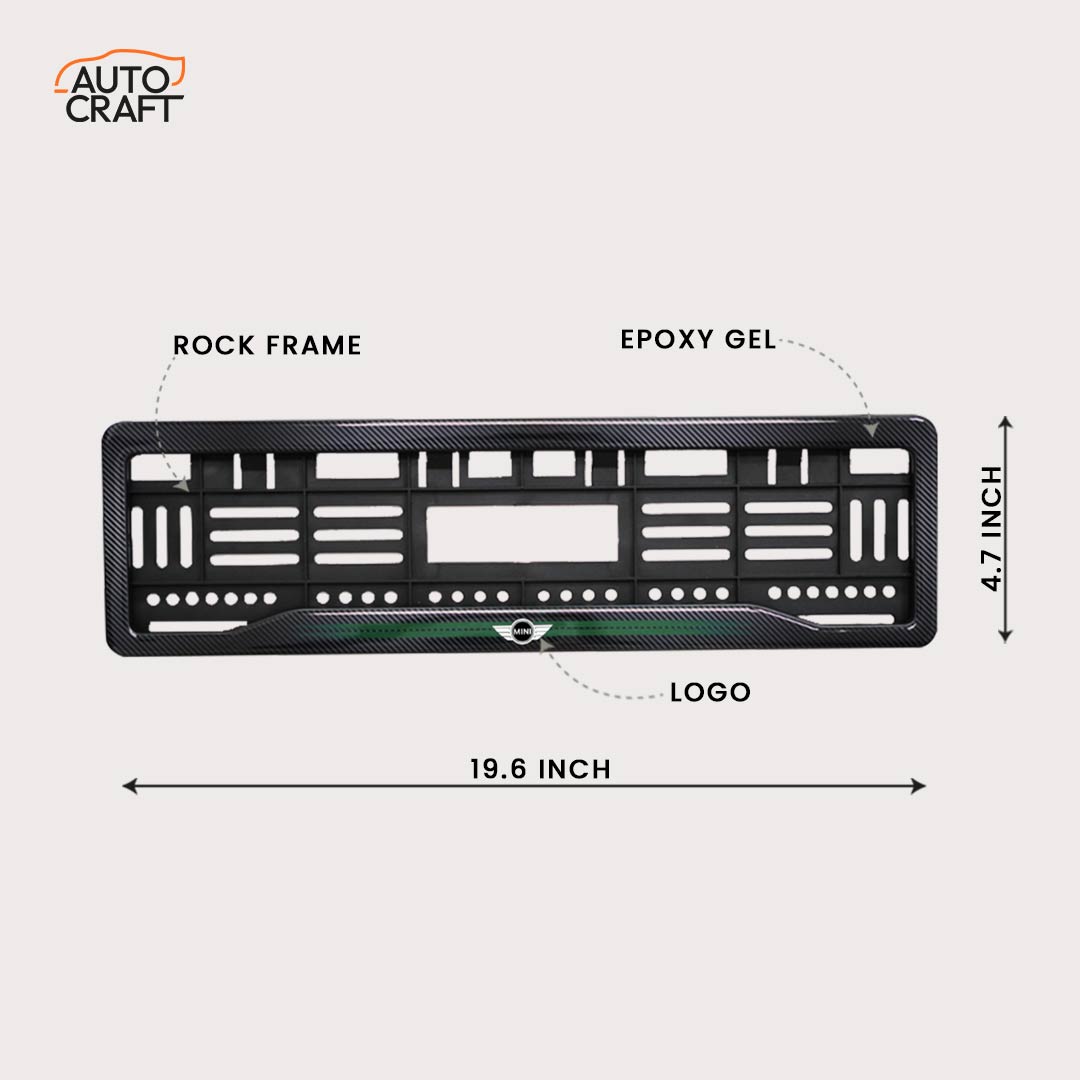 Car Number Plate Gel Frame - Mini Cooper - Green - Image 2