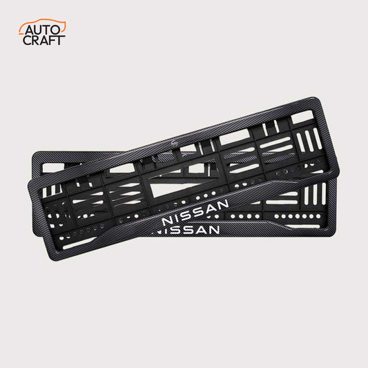 Car Number Plate Gel Frame - Nissan - Black Plain - Image 1