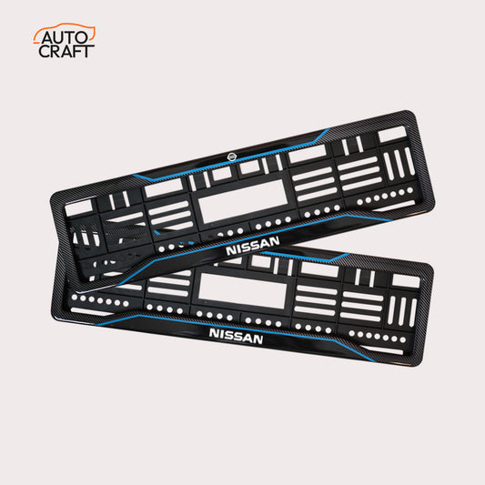 Car Number Plate Gel Frame - Nissan - Blue Plain - Image 1