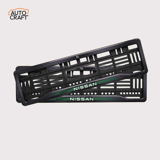 Car Number Plate Gel Frame - Nissan - Green - Image 1