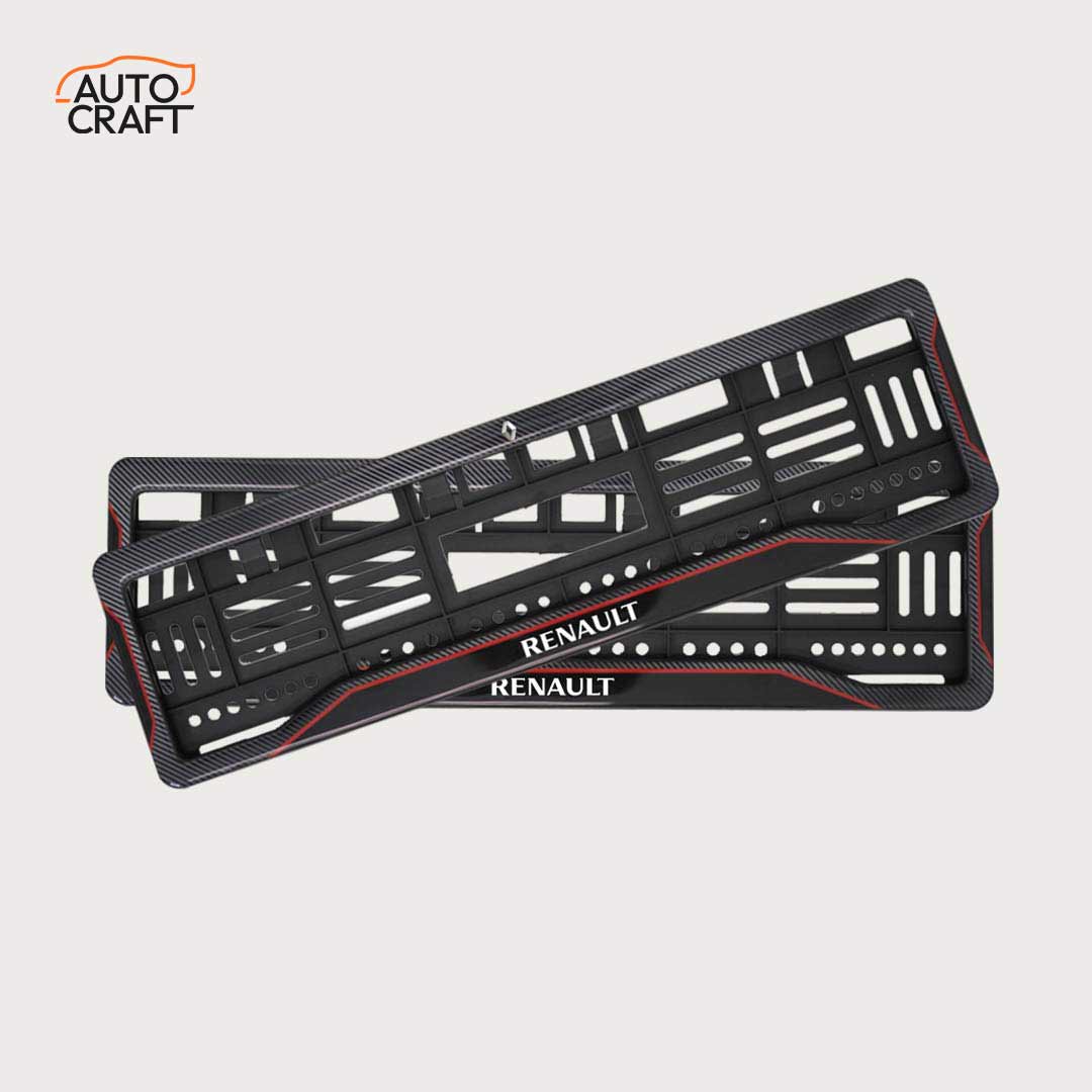 Car Number Plate Gel Frame - Renault -  Red Line - Image 1