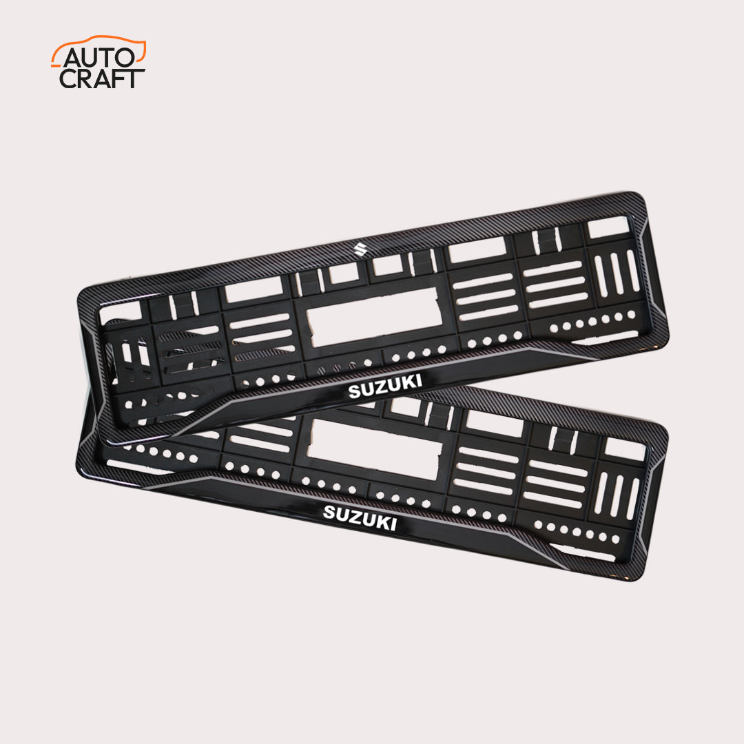 Car Number Plate Gel Frame - Suzuki - Black Dash - Image 1