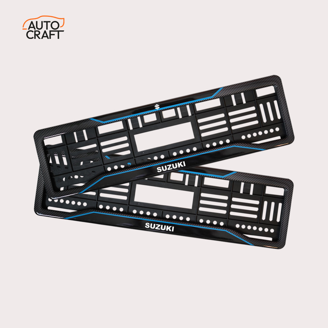 Car Number Plate Gel Frame - Suzuki - Blue Line - Image 1
