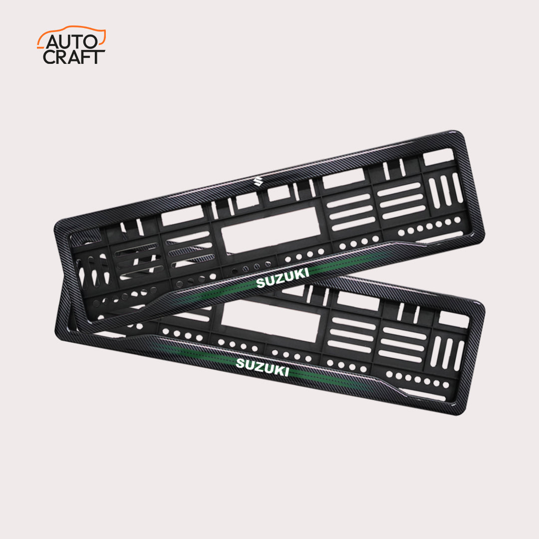 Car Number Plate Gel Frame - Suzuki - Green - Image 1
