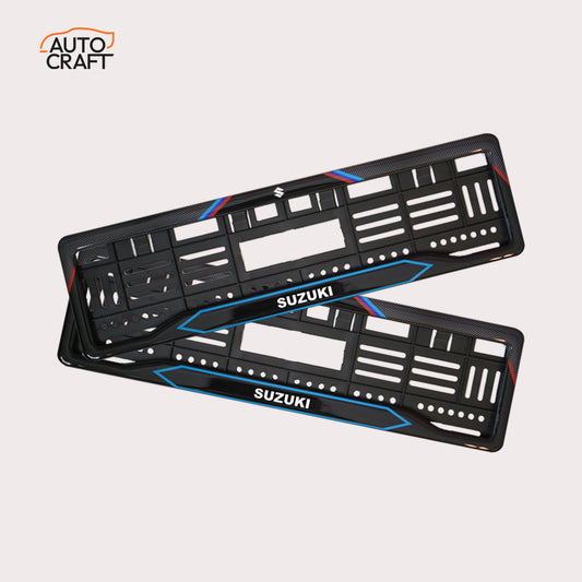 Car Number Plate Gel Frame - Suzuki - Red and Blue - Image 1