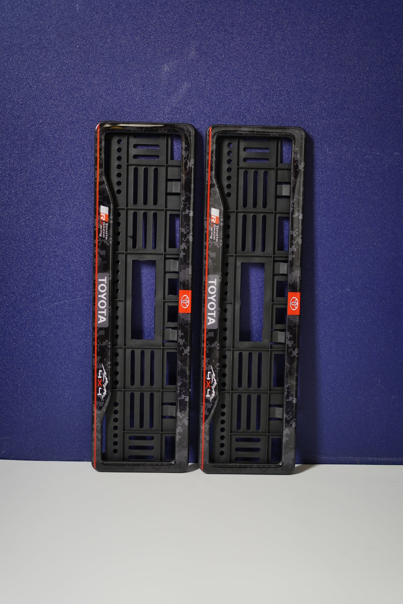 Car Number Plate Gel Frame - Toyota - GR Red Line HSRP number plate gel frame view 2