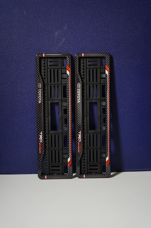 Car Number Plate Gel Frame - Toyota - Offroad Red Line