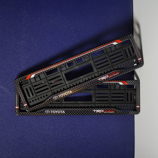 Car Number Plate Gel Frame - Toyota - Offroad Red Line