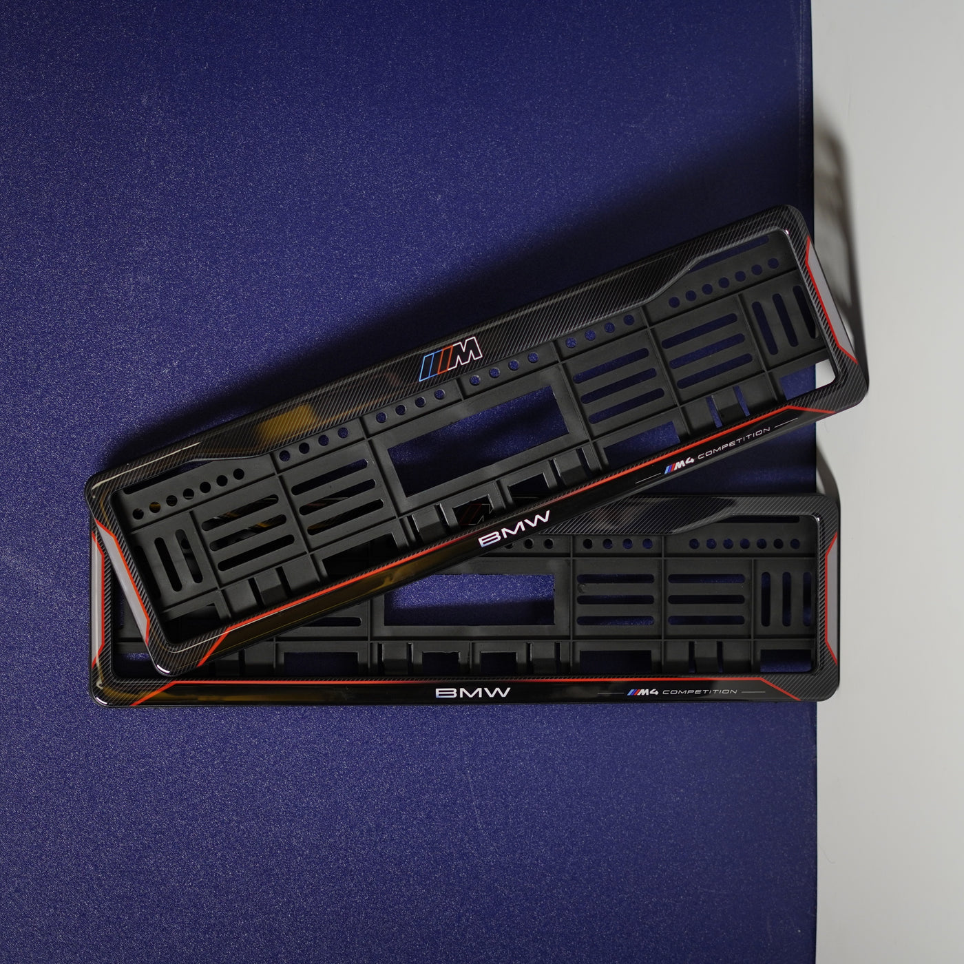 Car Number Plate Gel Frame - BMW - M4 Competition HSRP number plate gel frame view 1